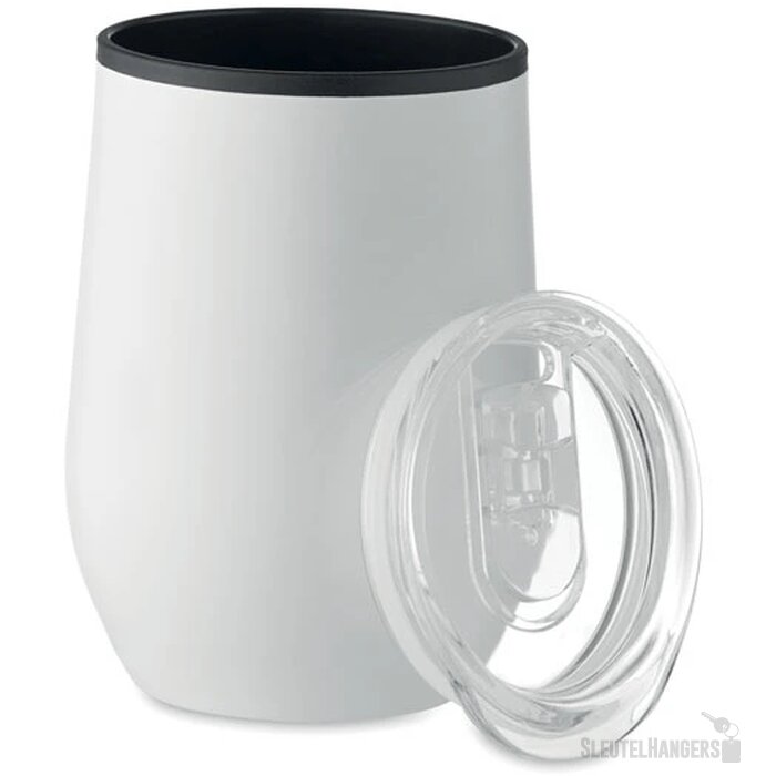 Dubbelwandige reisbeker (350 ml) Wit