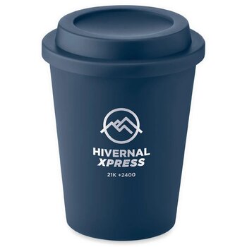 Dubbelwandige beker pp 300 ml Nola zwart