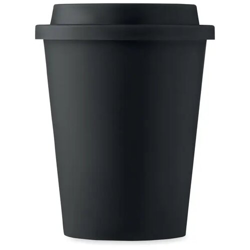 Dubbelwandige beker pp 300 ml Nola zwart 300 ml