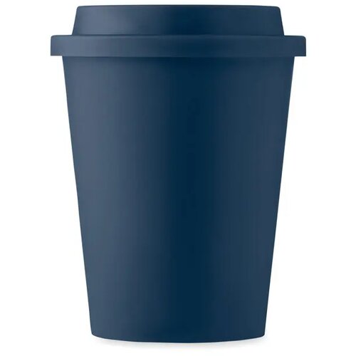 Dubbelwandige beker pp 300 ml Nola donker marineblauw 300 ml