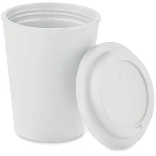 Dubbelwandige beker pp 300 ml Nola wit 300 ml