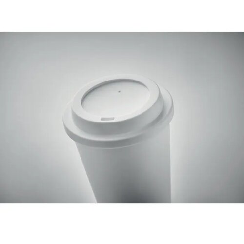 Dubbelwandige beker pp 300 ml Nola wit 300 ml