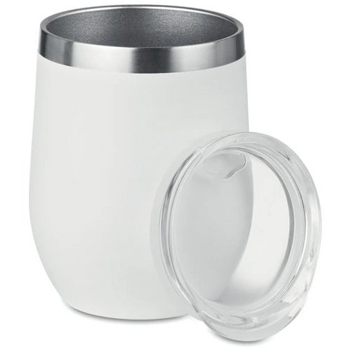 Dubbelwandige beker 300ml Chin chin wit