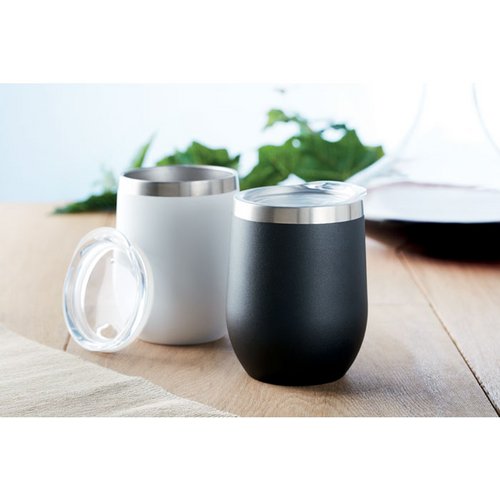 Dubbelwandige beker 300ml Chin chin wit