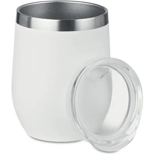 Dubbelwandige beker 300ml Chin chin wit
