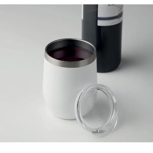 Dubbelwandige beker 300ml Chin chin wit
