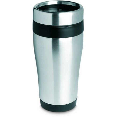 Dubbelwandige rvs reisbeker (455 ml) Zwart