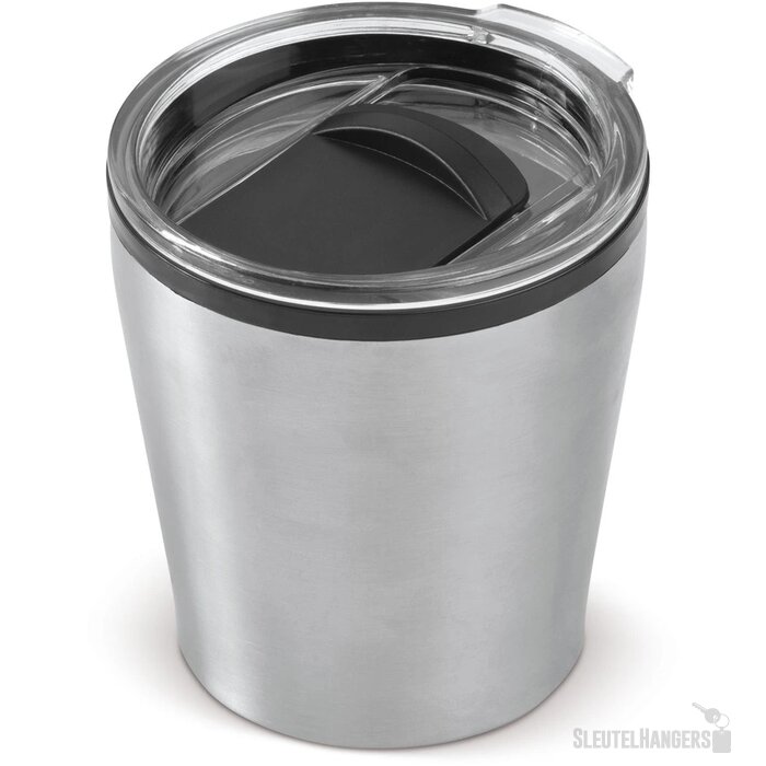 Koffiebeker metallic 180ml zilver