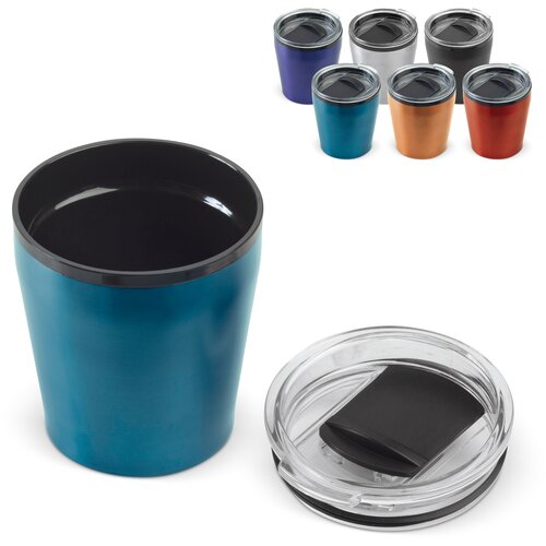 Koffiebeker metallic 180ml zilver