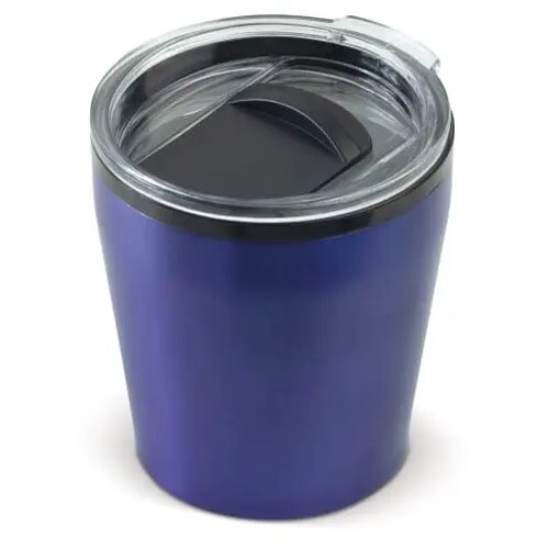Koffiebeker metallic 180ml donker blauw