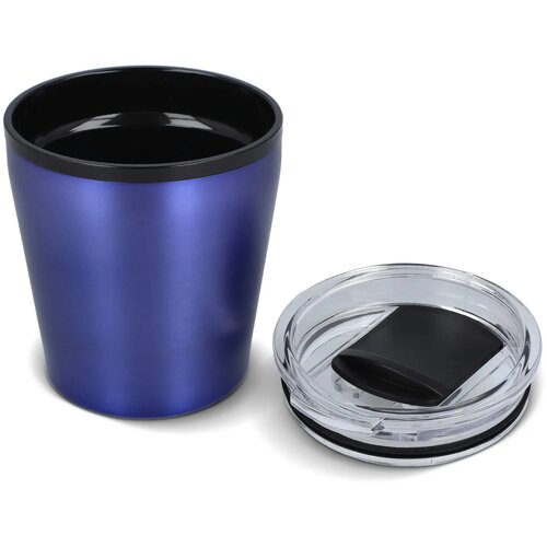 Koffiebeker metallic 180ml donker blauw