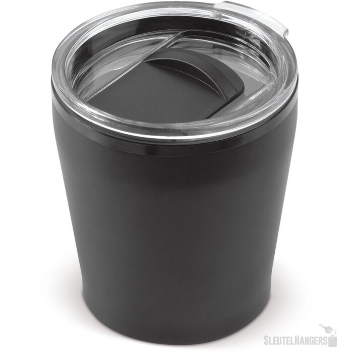 Koffiebeker metallic 180ml zwart