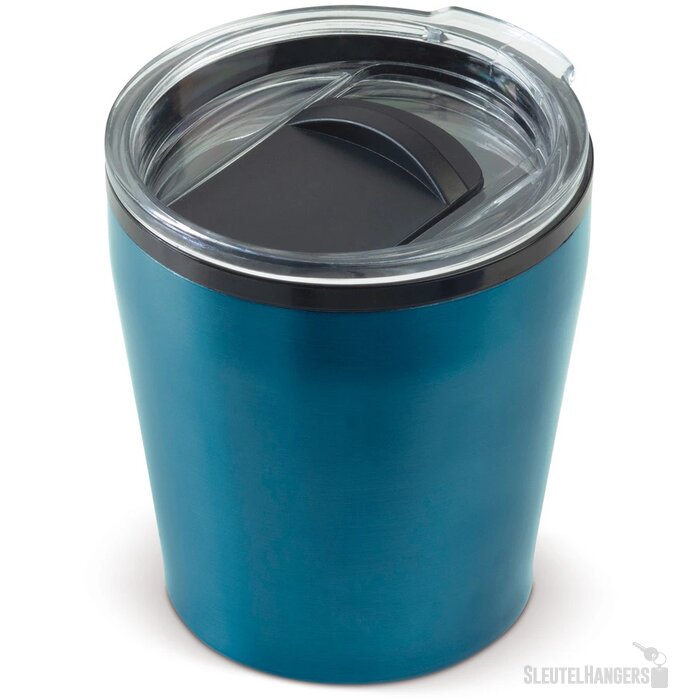 Koffiebeker metallic 180ml lichtblauw