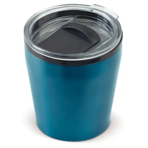 Koffiebeker metallic 180ml lichtblauw