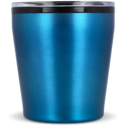Koffiebeker metallic 180ml lichtblauw