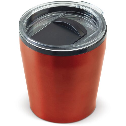 Koffiebeker metallic 180ml donker rood
