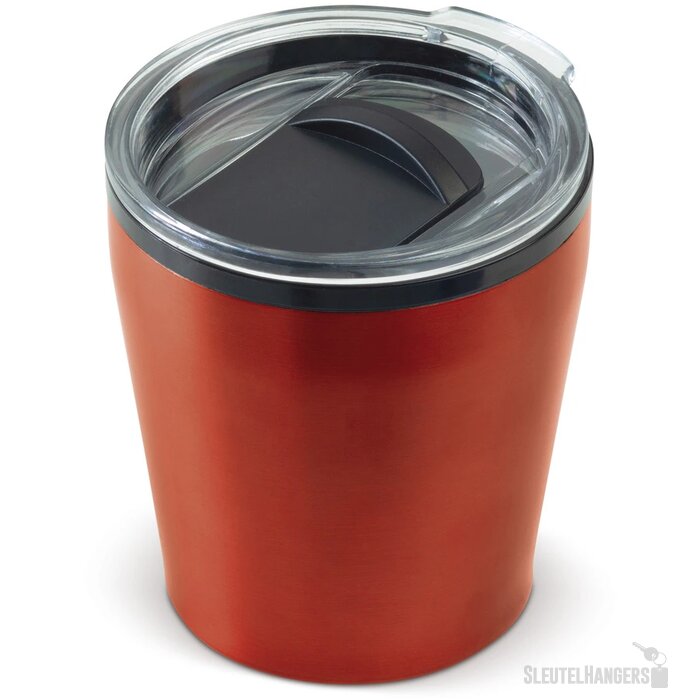 Koffiebeker metallic 180ml donker rood