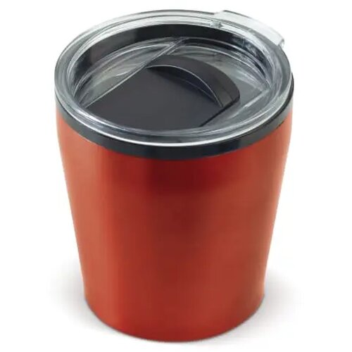 Koffiebeker metallic 180ml donker rood