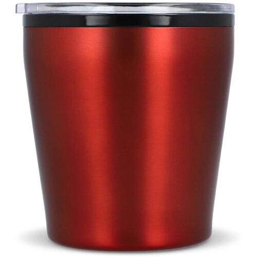 Koffiebeker metallic 180ml donker rood