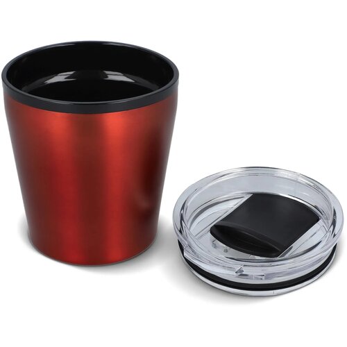 Koffiebeker metallic 180ml donker rood