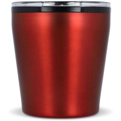 Koffiebeker metallic 180ml donker rood