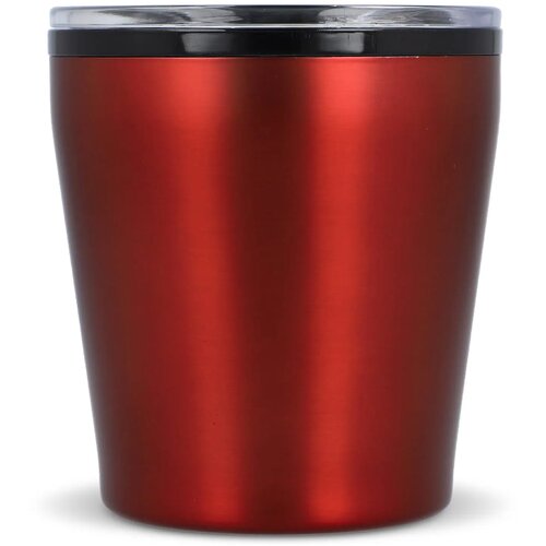 Koffiebeker metallic 180ml donker rood