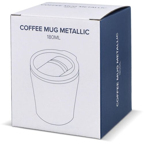 Koffiebeker metallic 180ml donker rood