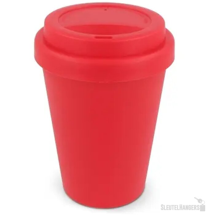 RPP koffiebeker effen kleuren 250ml rood