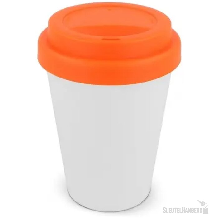 RPP Koffiebeker Wit 250ml wit / oranje