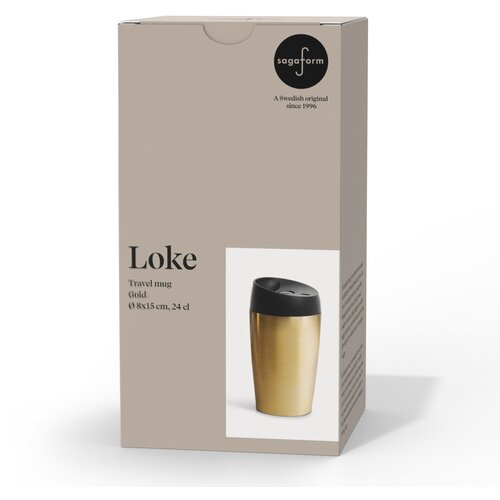 Sagaform Loke dubbelwandige mok 240ml goud