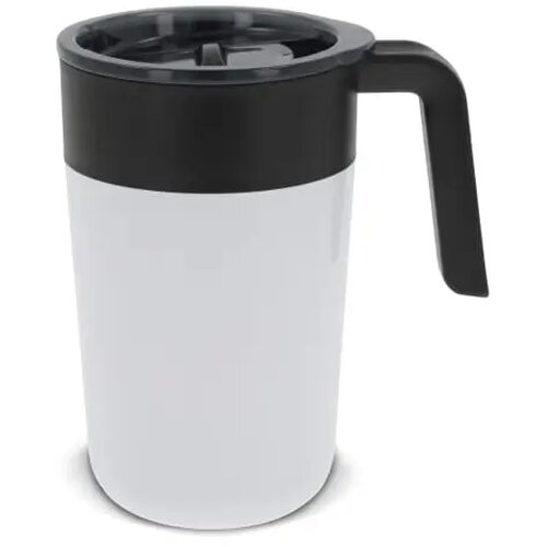 Dubbelwandige koffie mok 400ml wit 400 ml