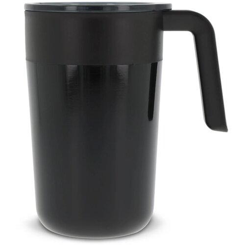 Dubbelwandige koffie mok 400ml zwart 400 ml