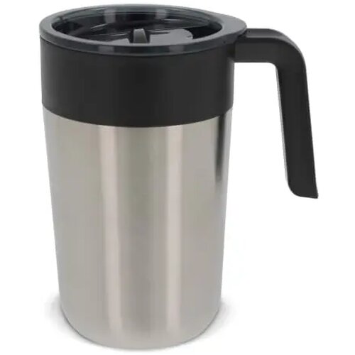 Dubbelwandige koffie mok 400ml zilver 400 ml