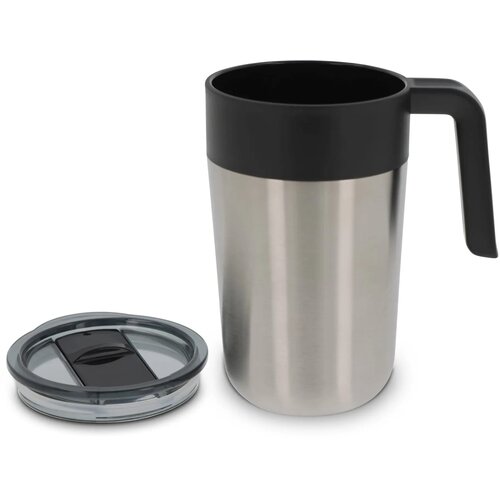 Dubbelwandige koffie mok 400ml zilver 400 ml