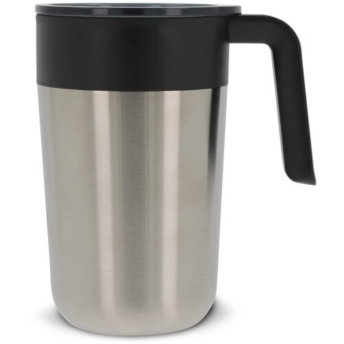 Dubbelwandige koffie mok 400ml zilver 400 ml