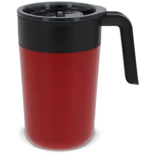 Dubbelwandige koffie mok 400ml donker rood 400 ml