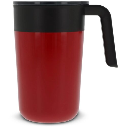 Dubbelwandige koffie mok 400ml donker rood 400 ml