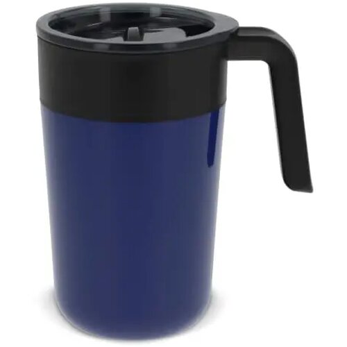 Dubbelwandige koffie mok 400ml donker blauw 400 ml