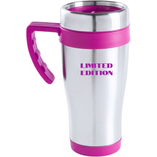 Thermosbeker met gekleurd oor (450 ml) Fuchsia