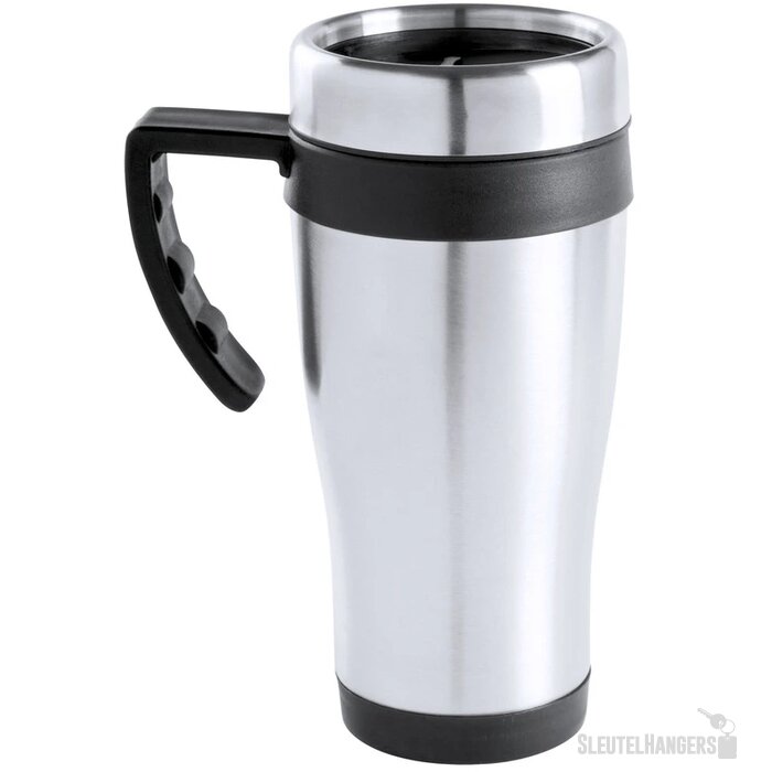 Thermosbeker met gekleurd oor (450 ml) Zwart