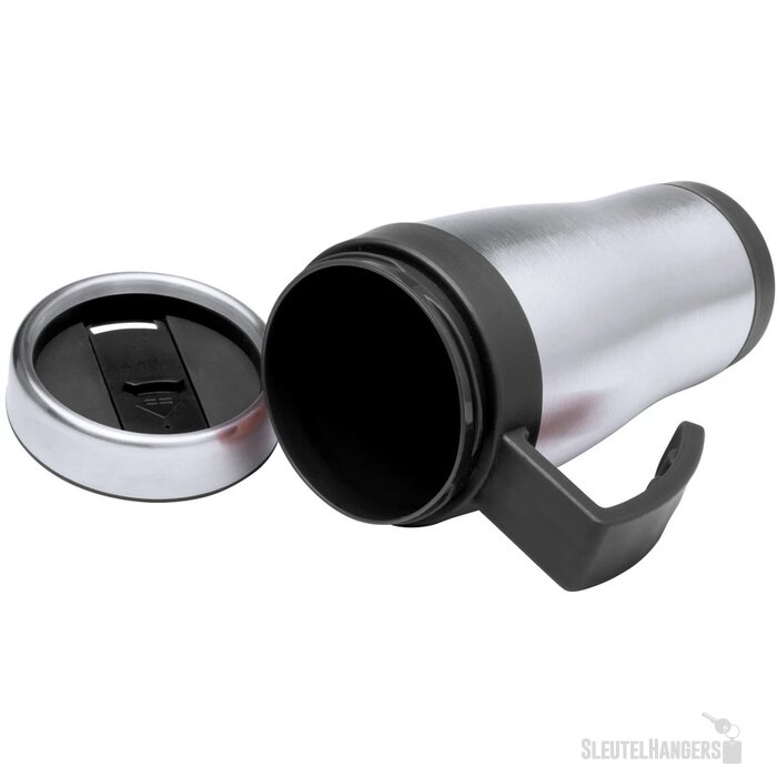 Thermosbeker met gekleurd oor (450 ml) Zwart