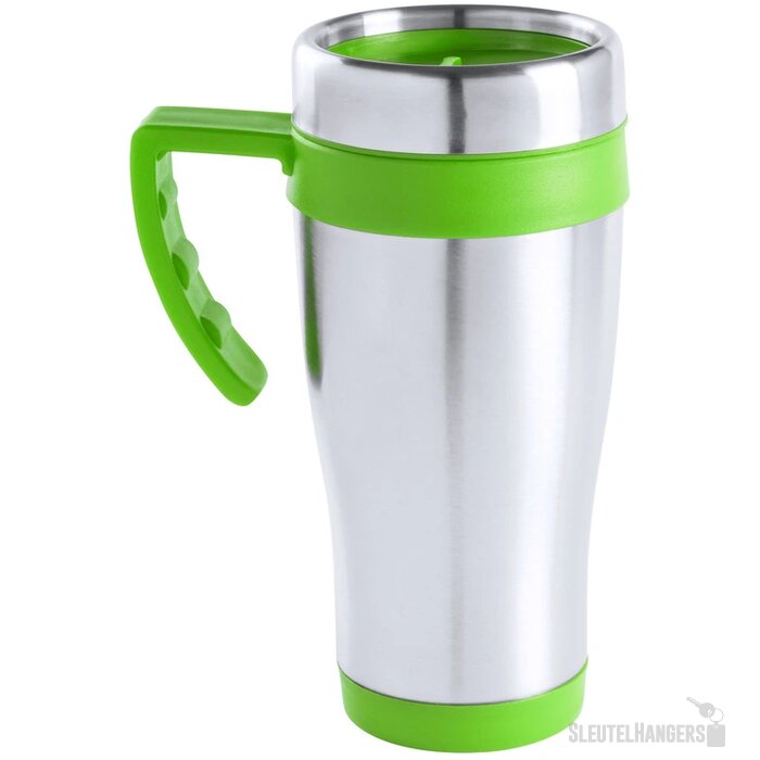 Thermosbeker met gekleurd oor (450 ml) Limoengroen