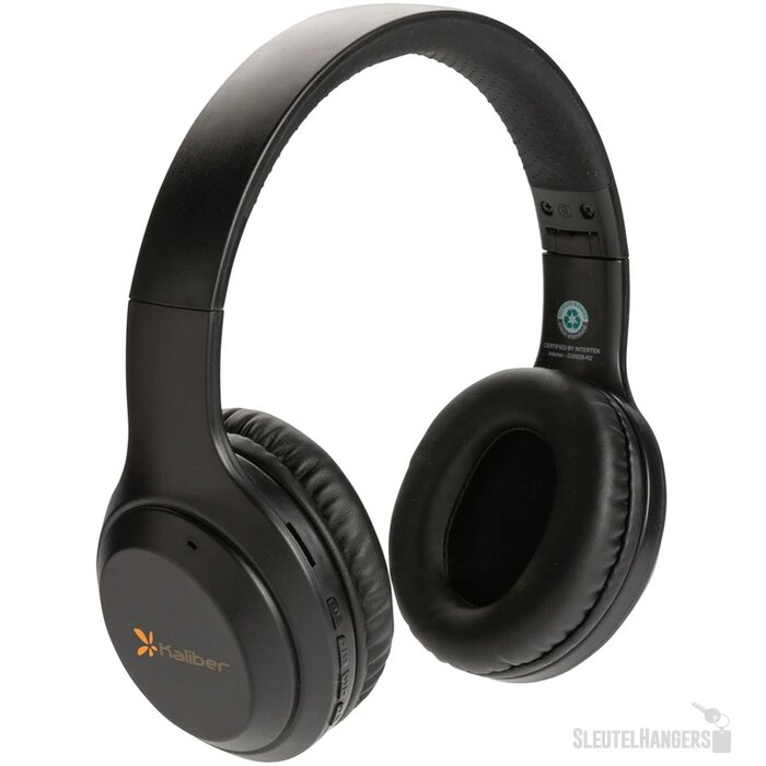 RCS standaard recycled plastic hoofdtelefoon zwart