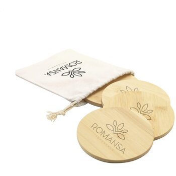 Bamboo Coaster Set Onderzetters Naturel Bamboo Coaster Set Onderzetters Naturel