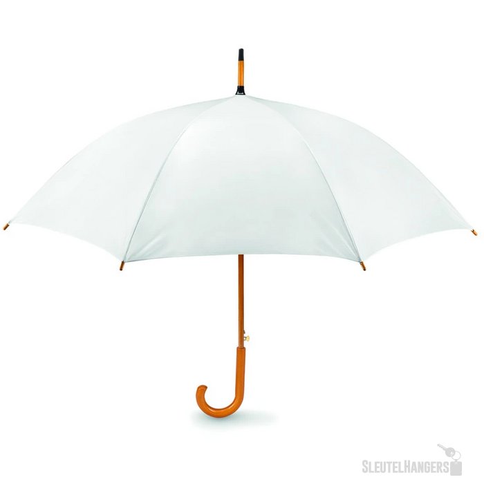 Paraplu met houten handvat Cumuli wit