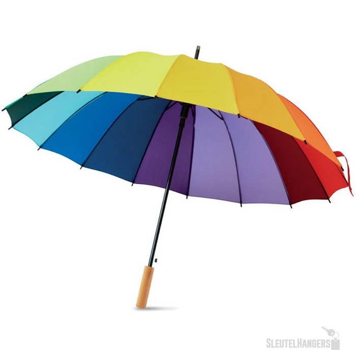 27 inch regenboogparaplu Bowbrella multicolour