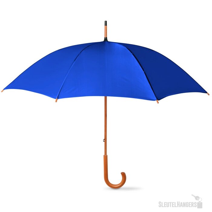 Paraplu met houten handvat Cala blauw