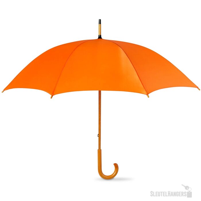 Paraplu met houten handvat Cala oranje