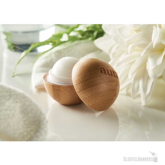 Lippenbalsem in bamboe doosje Soft lux hout