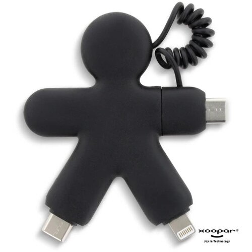 2064 | Xoopar Buddy Eco GRS Charging Cable zwart
